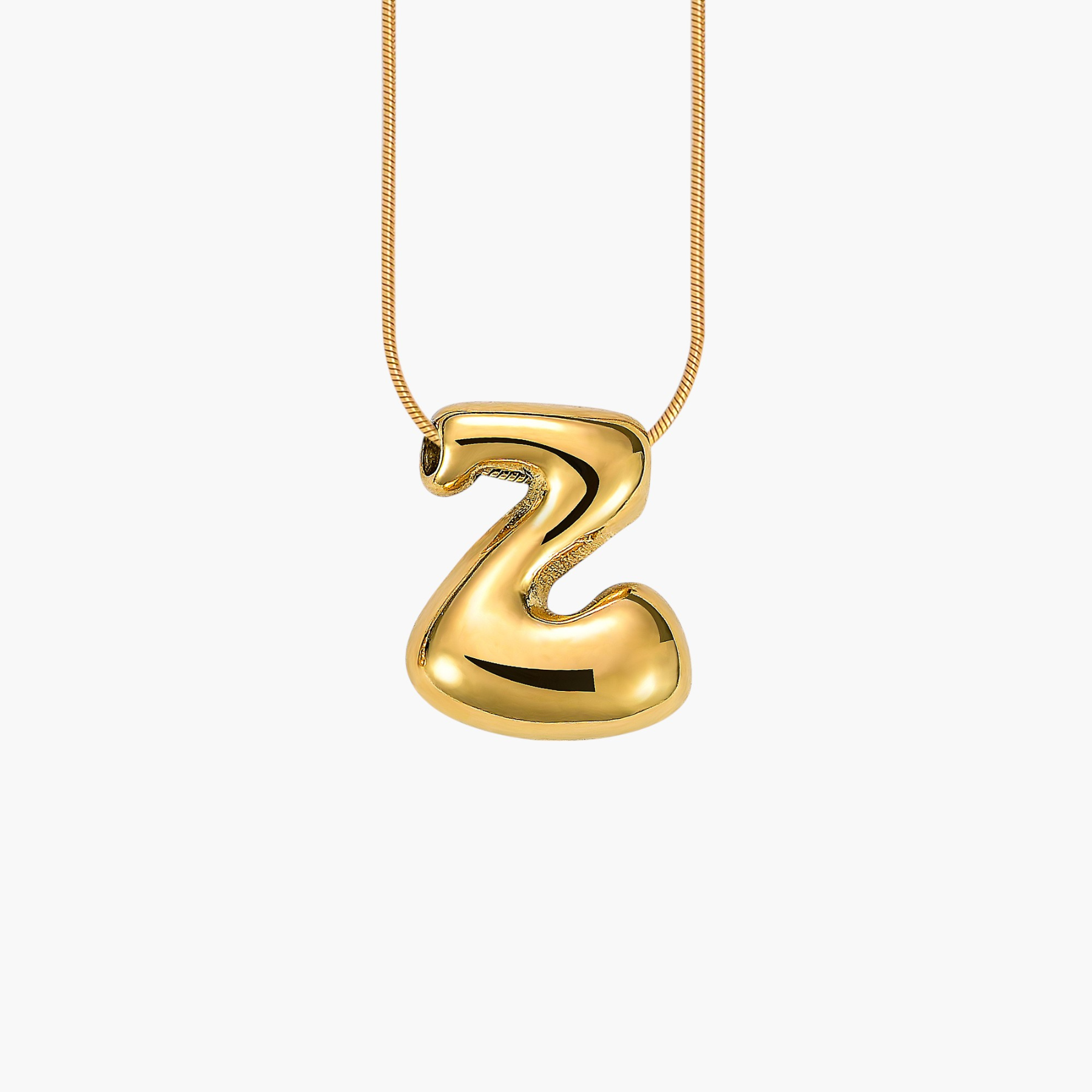 Golden Glow Bubble Letter Necklace