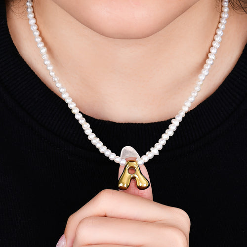 57 Pearl Bubble Initial Necklace Pack