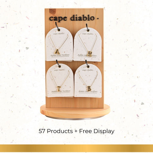 57 Gold Bubble Letter Necklaces Pack