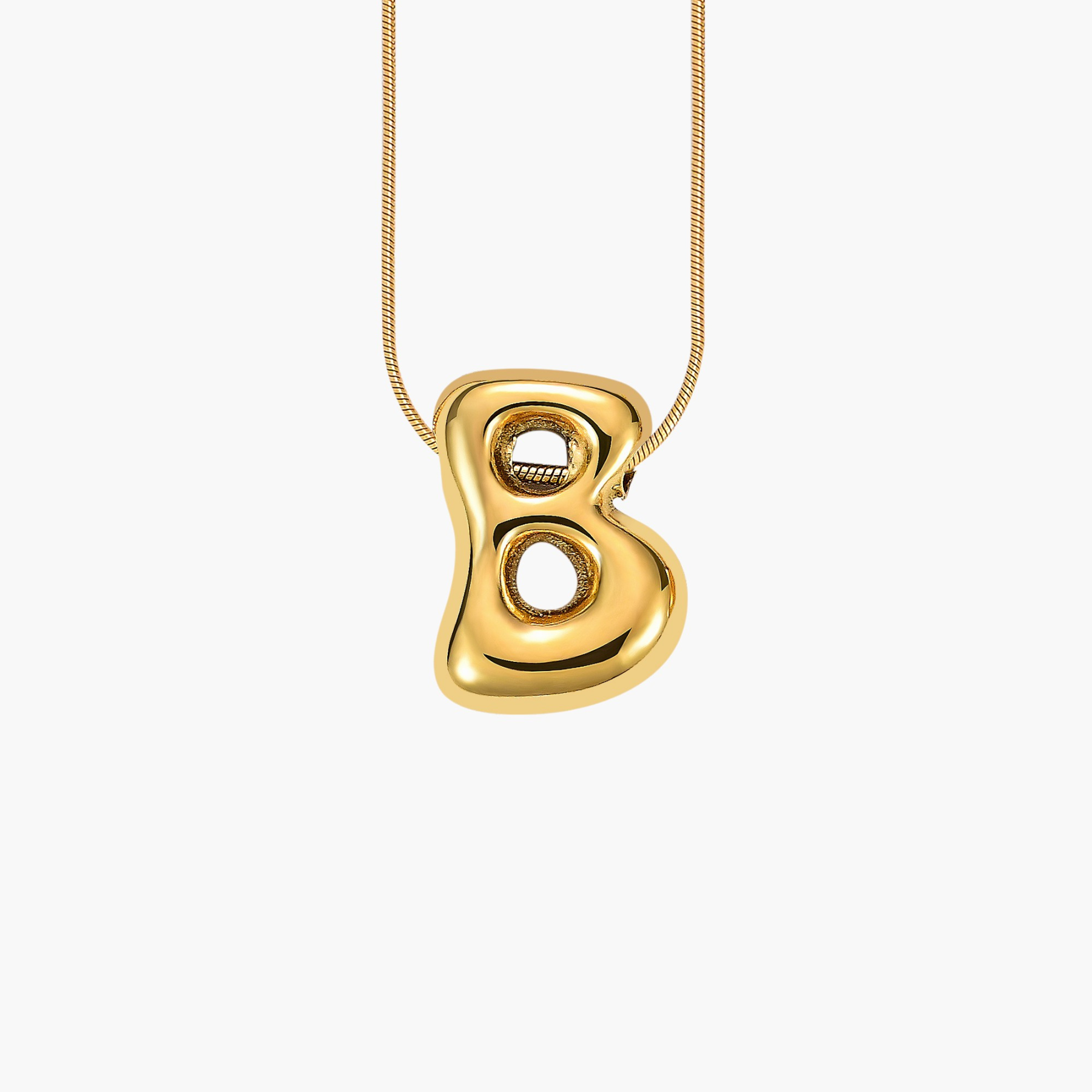 Golden Glow Bubble Letter Necklace