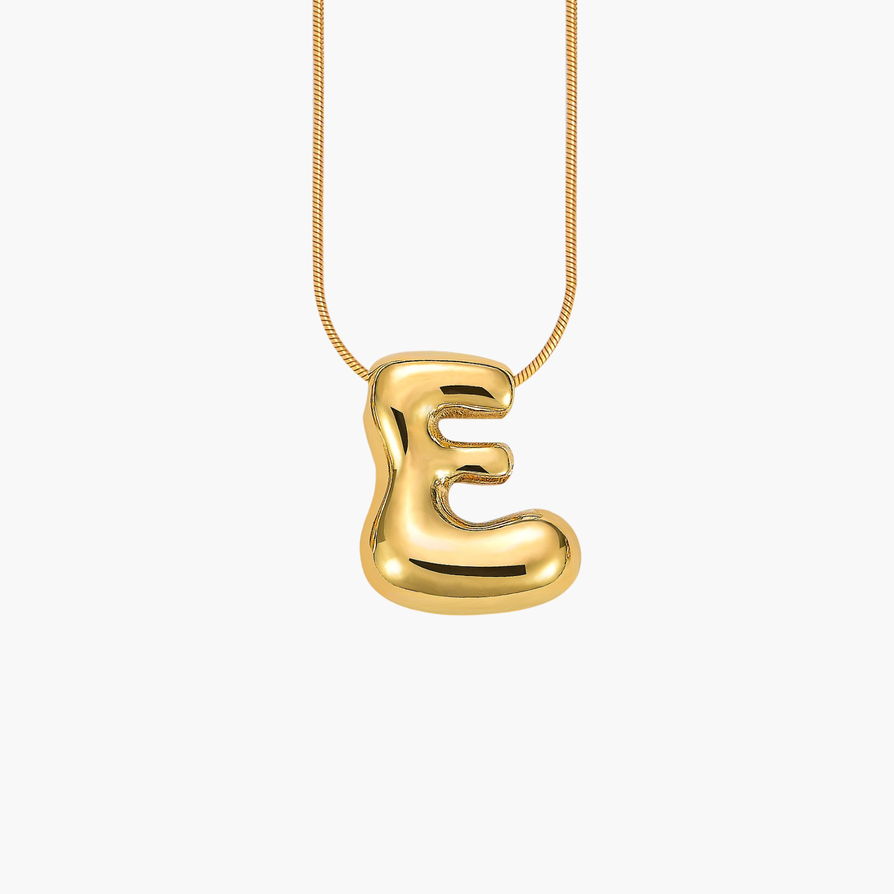 Golden Glow Bubble Letter Necklace