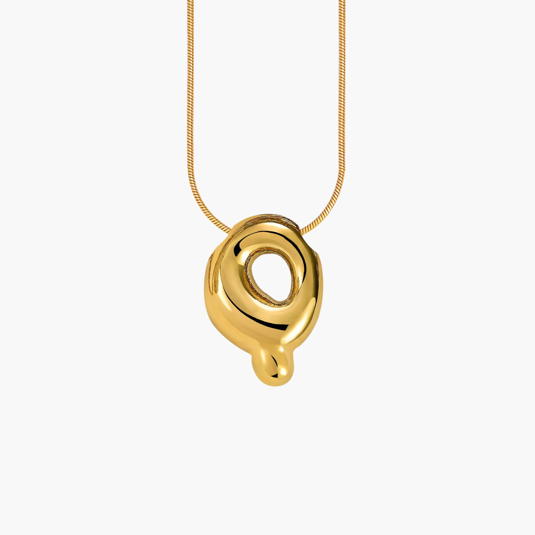 Golden Glow Bubble Letter Necklace