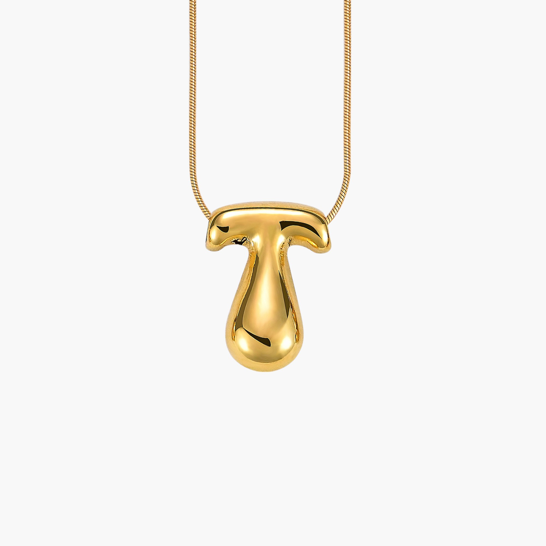 Golden Glow Bubble Letter Necklace