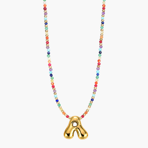 57 Rainbow Bubble Initial Necklace Pack