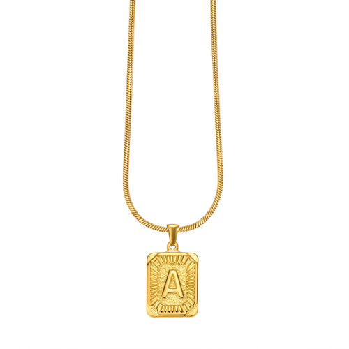 84 Golden Glow Initial Charm Necklace Pack