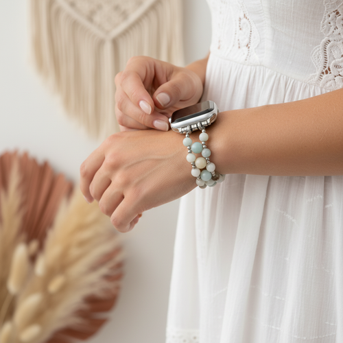 Amazonite Breeze Stretch Apple Watch Strap