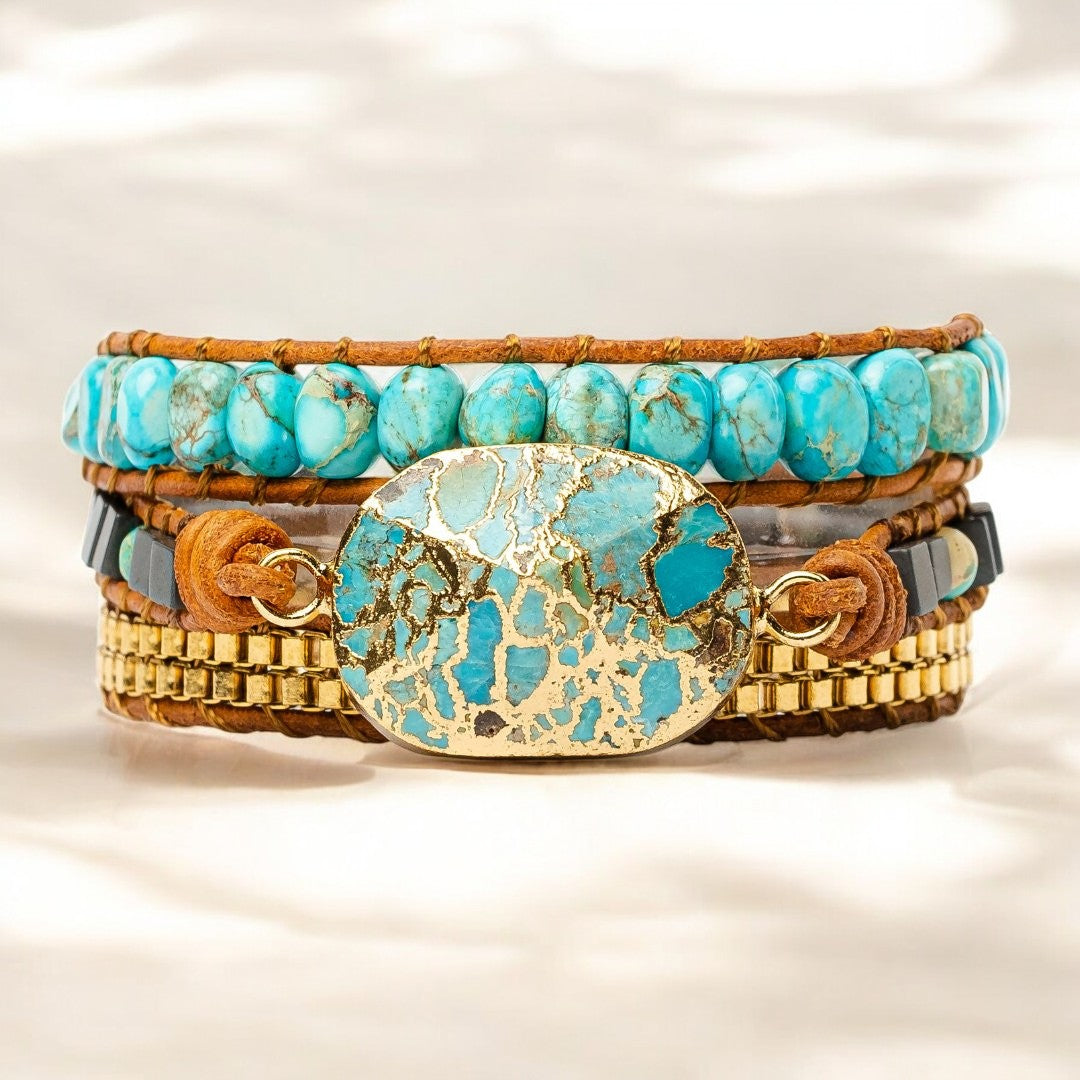 Turquoise Calming Energy Wrap Bracelet