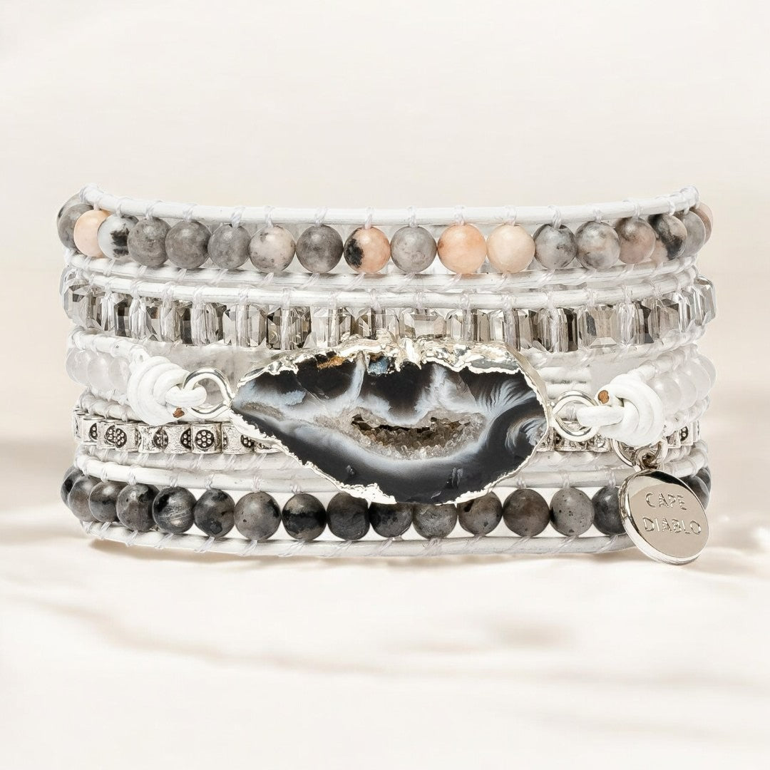 White Labradorite Wrap Bracelet