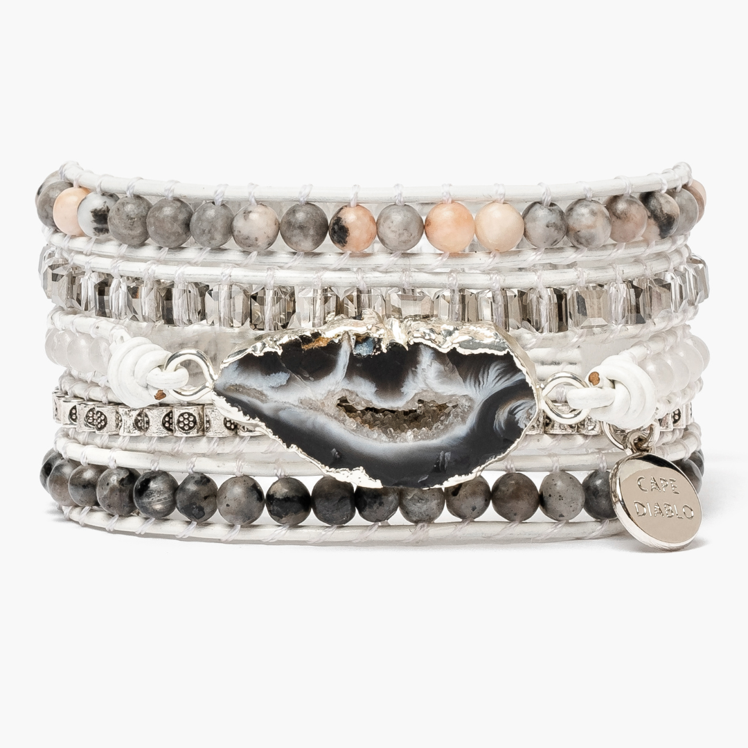 White Labradorite Wrap Bracelet
